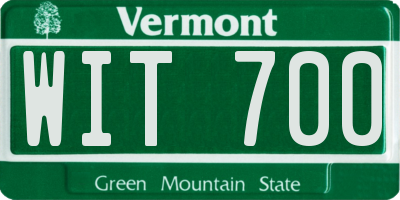 VT license plate WIT700