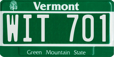 VT license plate WIT701