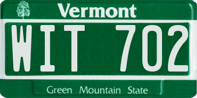VT license plate WIT702