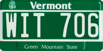 VT license plate WIT706
