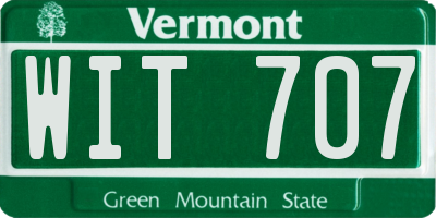 VT license plate WIT707