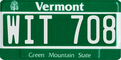 VT license plate WIT708