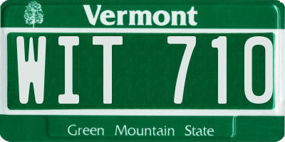 VT license plate WIT710