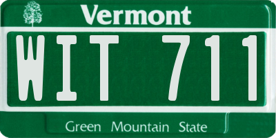 VT license plate WIT711