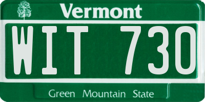 VT license plate WIT730