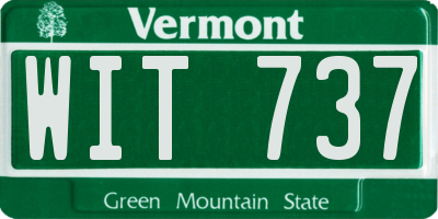 VT license plate WIT737