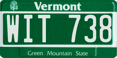 VT license plate WIT738