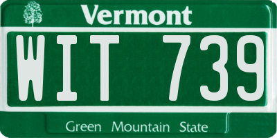 VT license plate WIT739