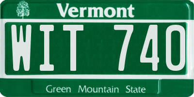 VT license plate WIT740