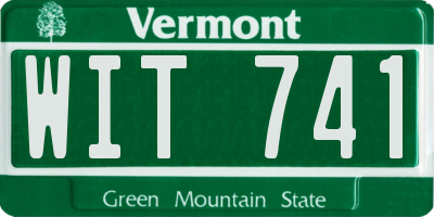 VT license plate WIT741