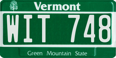 VT license plate WIT748