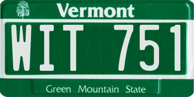 VT license plate WIT751