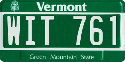 VT license plate WIT761