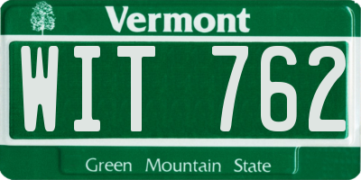 VT license plate WIT762