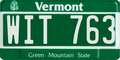 VT license plate WIT763