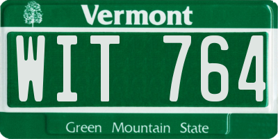 VT license plate WIT764