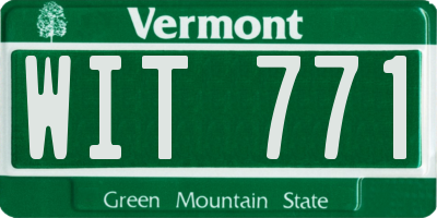 VT license plate WIT771