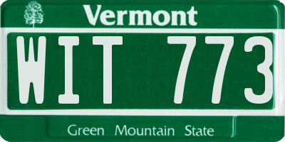 VT license plate WIT773