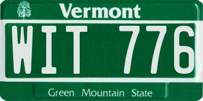 VT license plate WIT776