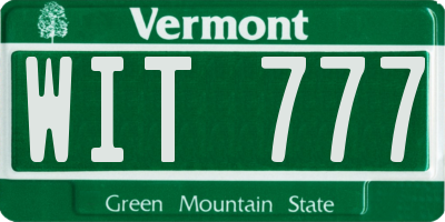 VT license plate WIT777
