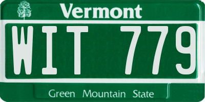 VT license plate WIT779