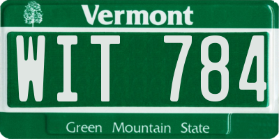 VT license plate WIT784