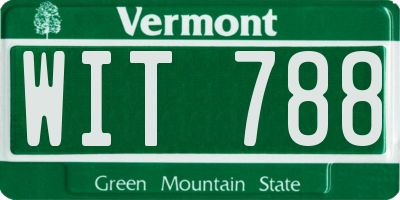 VT license plate WIT788