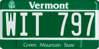 VT license plate WIT797