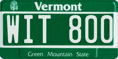 VT license plate WIT800