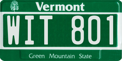 VT license plate WIT801