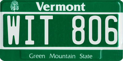VT license plate WIT806