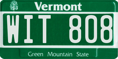 VT license plate WIT808