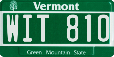 VT license plate WIT810