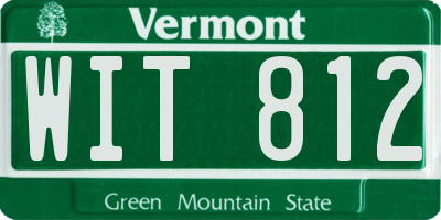 VT license plate WIT812