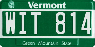 VT license plate WIT814
