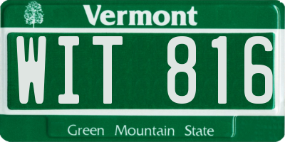 VT license plate WIT816