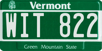 VT license plate WIT822