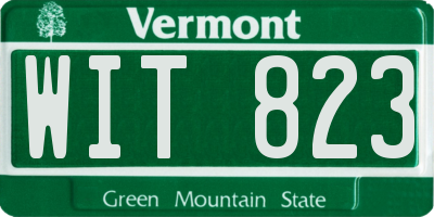 VT license plate WIT823