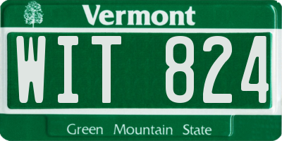 VT license plate WIT824