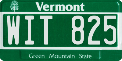 VT license plate WIT825