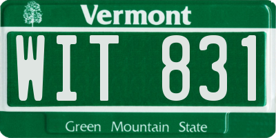 VT license plate WIT831