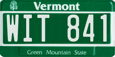 VT license plate WIT841