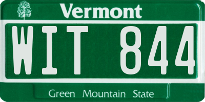 VT license plate WIT844