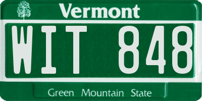 VT license plate WIT848