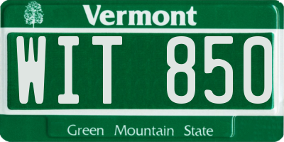 VT license plate WIT850