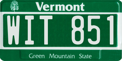 VT license plate WIT851