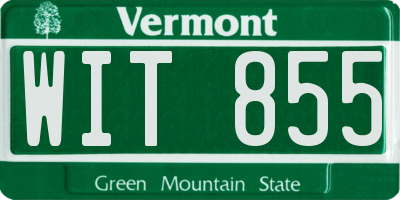 VT license plate WIT855