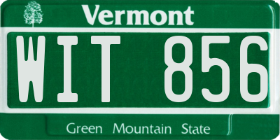 VT license plate WIT856