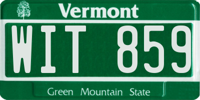 VT license plate WIT859