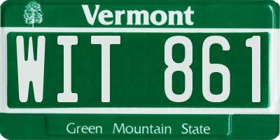 VT license plate WIT861
